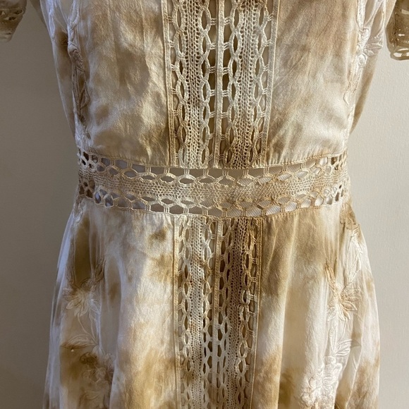 KSP India Pvt Ltd Tie Dye Crochet Eyelet Maxi‎ Dress Small - Picture 5 of 11